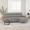 vidaXL 3-seater Sofa With Footstool Taupe