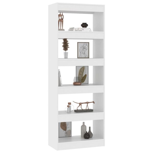 vidaXL Book Cabinet White Engineered wood Medium Book Cabinet