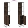 vidaXL Bathroom Cabinet Brown Oak Engineered wood Tall and Slim