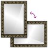 vidaXL Bathroom Mirror Black Solid mango wood, Glass Medium