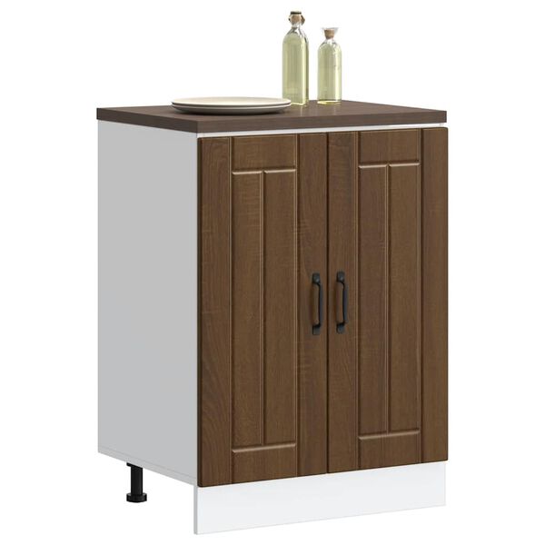 vidaXL Sink Base Cabinet Brown Oak Engineered Wood Medium