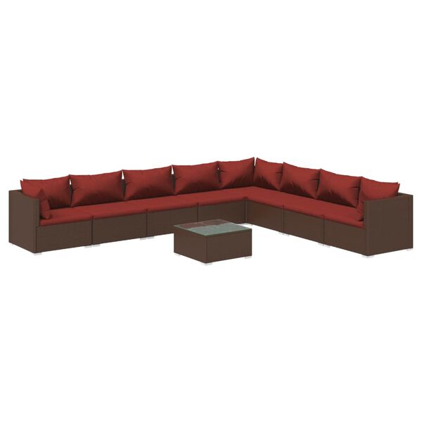vidaXL Garden Lounge Set Brown
