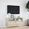 vidaXL TV Wall Cabinet Sonoma Oak Engineered Wood 39.4 in length