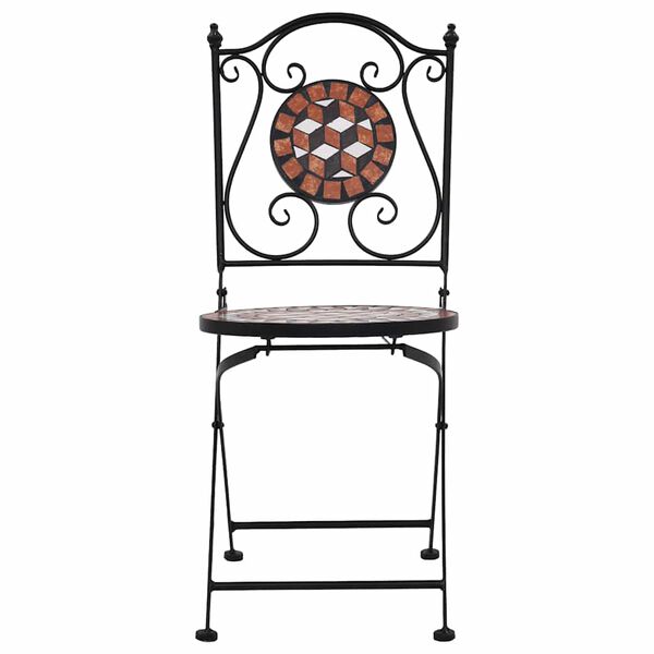 vidaXL Garden Chair Set of 2 Brown, Black, Cream