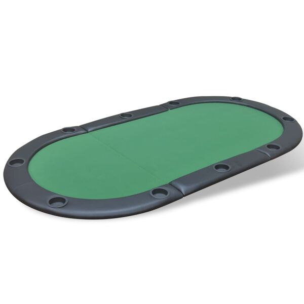 vidaXL Poker Tabletop Green and Black MDF and PVC