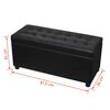 vidaXL Storage Ottoman Black Artificial Leather Medium Storage Ottoman