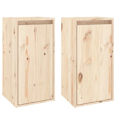 vidaXL Wall Cabinets 2 pcs 11.8"x11.8"x23.6" Solid Wood Pine