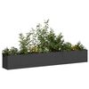 vidaXL Planter Black Cold-rolled Steel Large Planters Planter