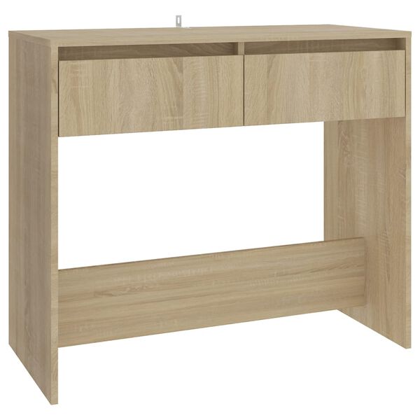vidaXL Console Table Sonoma oak Engineered wood, Steel Medium
