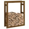  vidaXL Firewood Rack Honey Brown 31.5x9.8x39.4" Solid Wood Pine