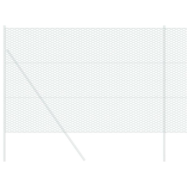 vidaXL Hexagon Fence Green 5.2'x 82'Steel