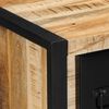 vidaXL Sideboard Black and brown Solid rough mango wood, iron Small