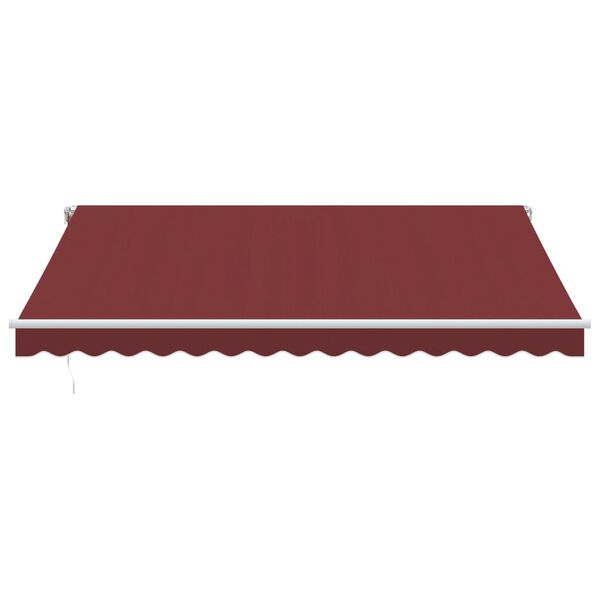 vidaXL Manual Retractable Awning Burgundy 157.5x118.1"
