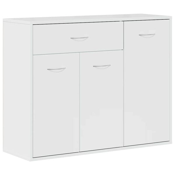 vidaXL Sideboard High gloss white Engineered wood Medium Sideboard