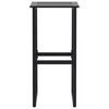 vidaXL Bar Stool Set of 4 Black Powder-coated steel Medium Footrest