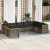 vidaXL Garden Sofa Set Grey and dark grey