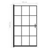 vidaXL Shower Enclosure ESG 31.5"x55.1" Black