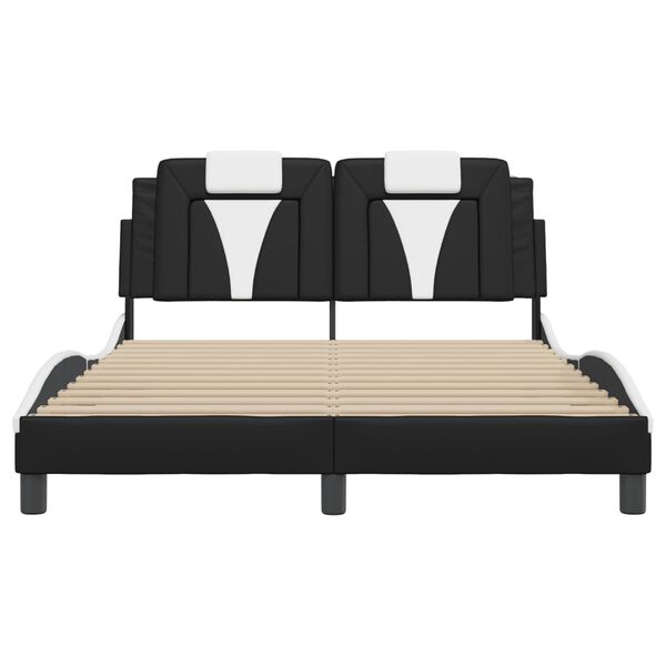 vidaXL Bed Frame Black and White