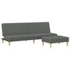 vidaXL Sofa Bed Dark gray Fabric (100% polyester), wood, plastic Standard