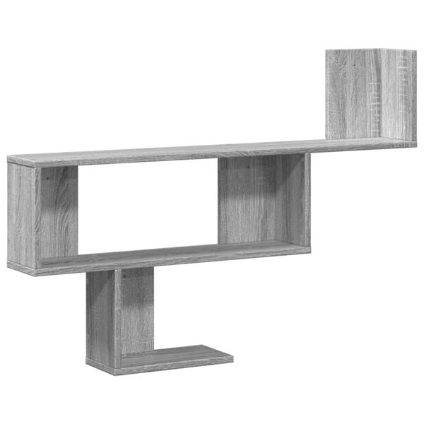 vidaXL Wall Shelf Grey Sonoma Engineered Wood 39.4 x 5.9 x 27.6 in