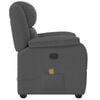vidaXL Massage Recliner Chair Dark grey 100% polyester, metal, plywood