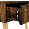 vidaXL Bedside Cabinet Set of 2 Smoked oak Engineered wood Medium