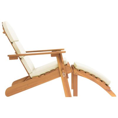 vidaXL Adirondack Patio Chair with Footrest Solid Wood Acacia