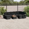 vidaXL Garden Sofa Set Black
