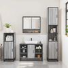 vidaXL Bathroom Furniture Set Grey Sonoma Engineered wood, metal, glass