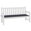 vidaXL Patio Bench Cushion Black Check Pattern 59.1x19.7x1.6" Oxford Fabric