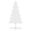 vidaXL Wooden Christmas Tree White Solid pine wood Medium