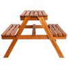 vidaXL Kids Picnic Table Brown Solid Acacia Wood Kids'Size Detachable