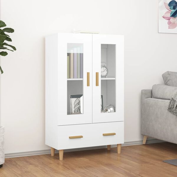 vidaXL Highboard White 27.6"x12.2"x45.3" Engineered Wood