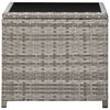 vidaXL Coffee Table Grey and Black Poly Rattan Compact Durable