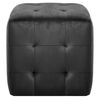 vidaXL Pouffe Black Velvet fabric, wood Small Durable Cube Ottoman