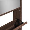 vidaXL Shoe Cabinet Brown Oak Engineered wood and glass Large