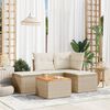 vidaXL Garden Sofa Set Beige, Cream, Brown