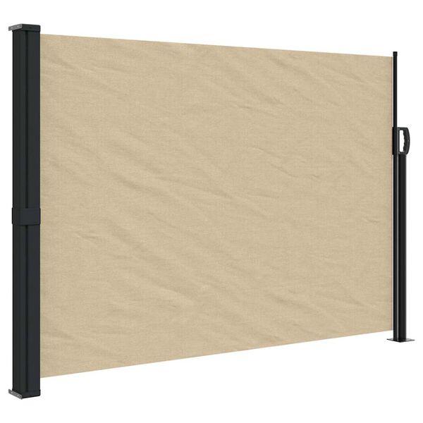 vidaXL Retractable Side Awning Beige