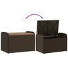 vidaXL Storage Bench Brown PE Rattan Standard Storage Bench