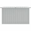 vidaXL Storage Box Grey Galvanized steel, Plastic Large