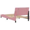 vidaXL Bed Frame Pink Velvet Twin Colorful Bed Frame Rectangular
