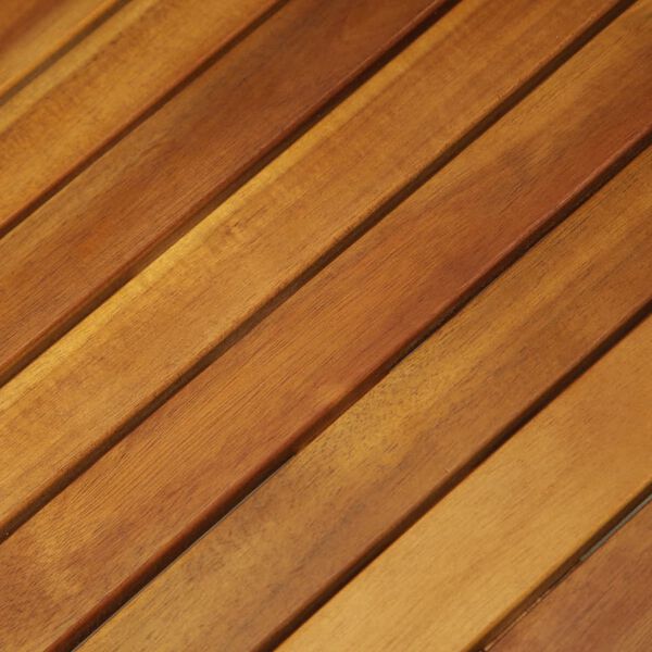 vidaXL Bistro Set Warm Wood Tone Solid Acacia Wood Foldable Bistro Set