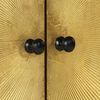 vidaXL Sideboard Gold and Black Solid mango wood and brass Medium