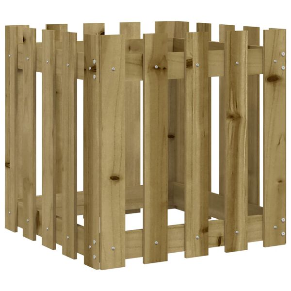 vidaXL Garden Planter Brown Impregnated pine wood Medium