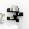 vidaXL Wall Corner Shelf Black Engineered wood 15.7 x 15.7 x 19.7 in