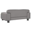 vidaXL Kids Sofa Grey Faux Leather Mini Attractive Design Kids Sofa