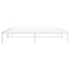 vidaXL Bed Frame White Steel Double Bed Frame Rectangular Modern
