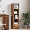 vidaXL Bookcase Old wood Engineered wood Medium Bookcase Rectangular