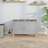 vidaXL Record Cabinet Concrete Grey Engineered wood, solid eucalyptus wood
