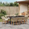 vidaXL Garden Dining Set with Cushion 9 pcs Beige poly rattan